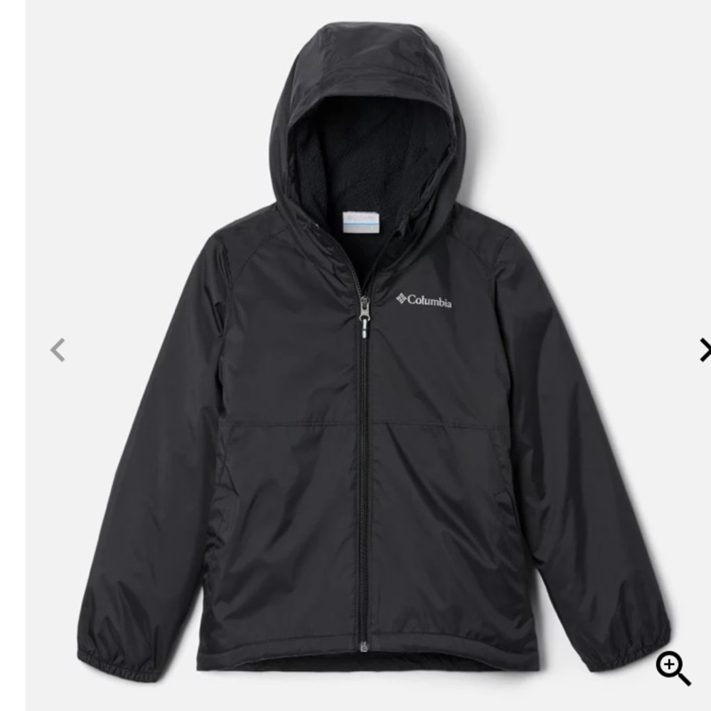 Columbia Childrens rain jacket in black. Size M age 10/12. Pre loved